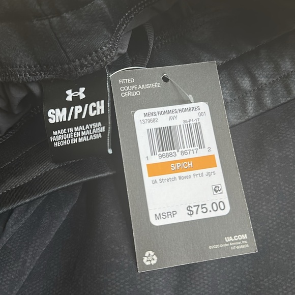Under Armour Stretch Woven Fitted Tapered Pants Black - Picture 4 of 10